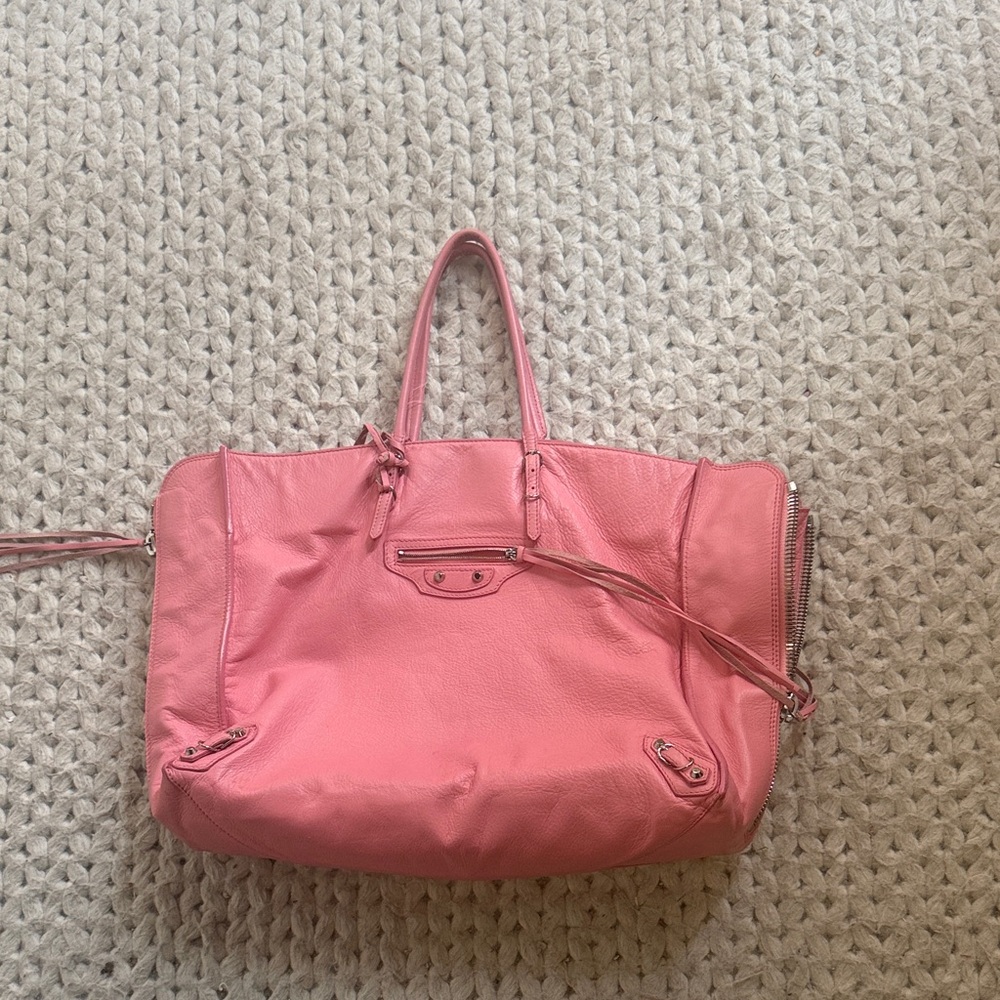 Gently used balenciaga pink tote